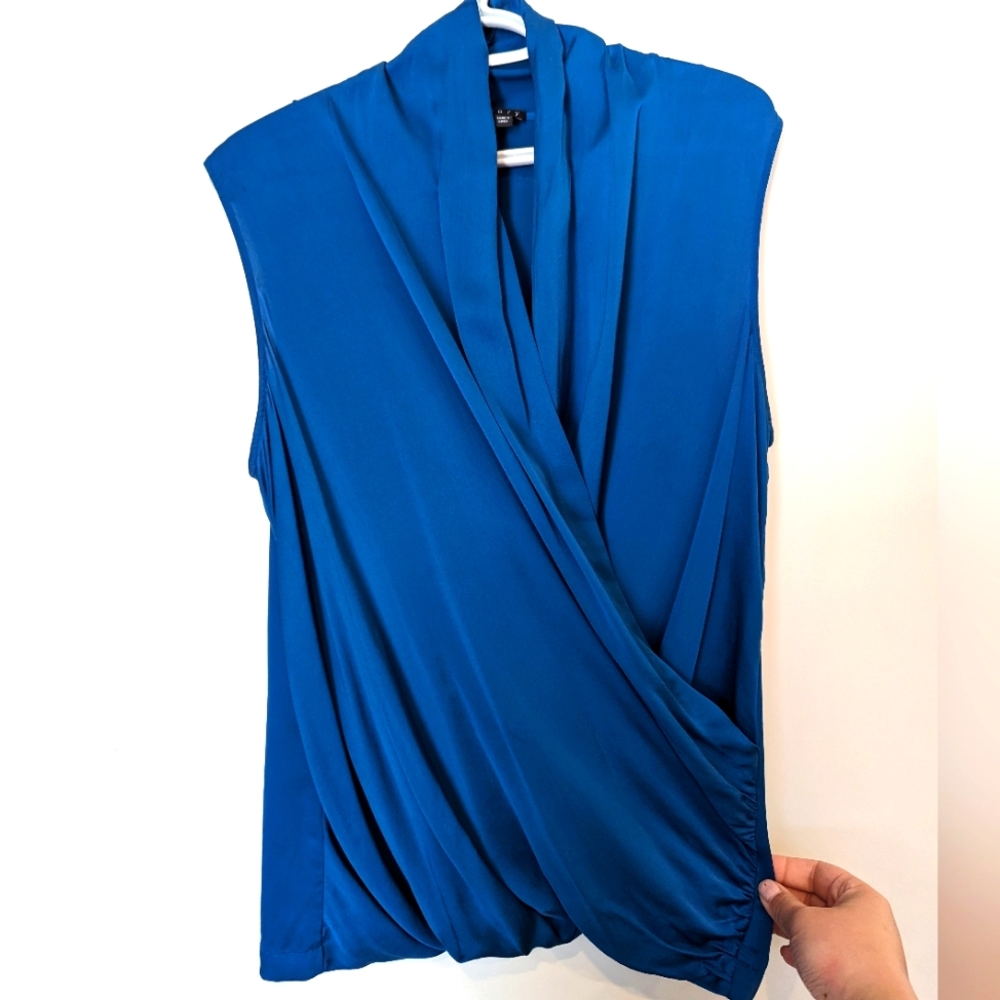 Theory Silk Wrap Top
